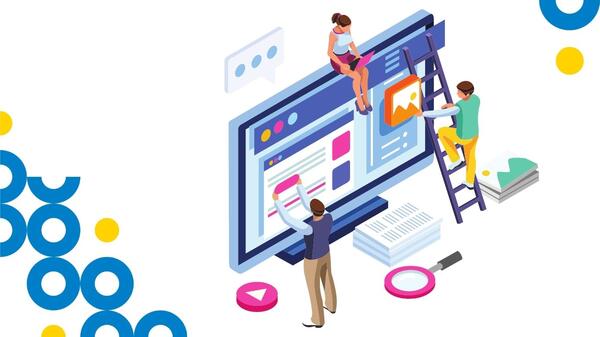 ESC officers climbing on a computer screen